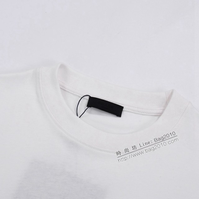 Prada專櫃普拉達2023SS新款刺繡三角標T恤 男女同款 tzy2818
